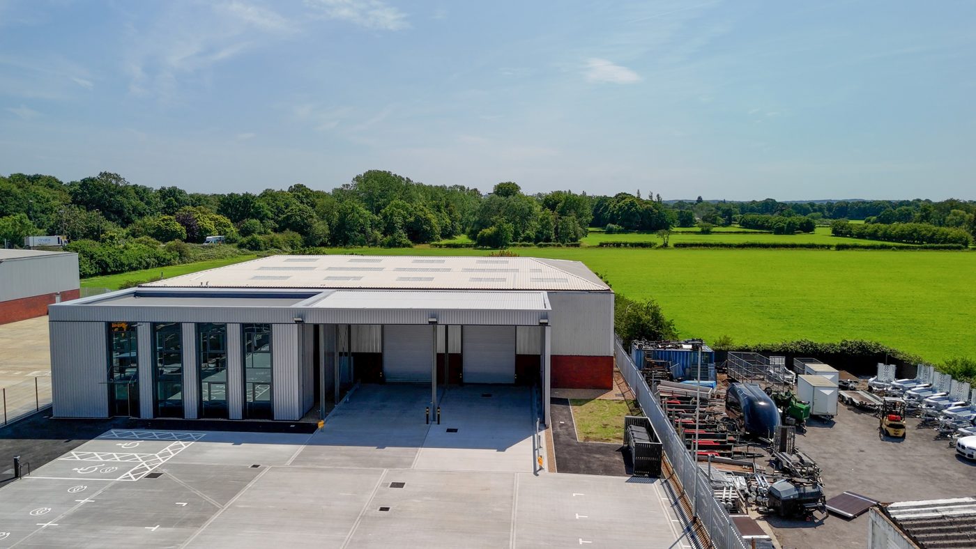 Canopied loading and yard from the air